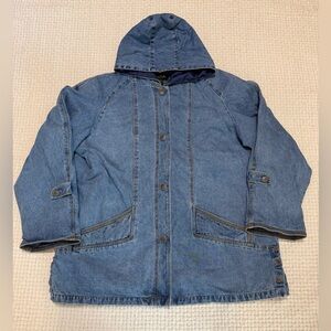 Komitor vintage women’s hooded denim jacket, 3XL.  Great condition!